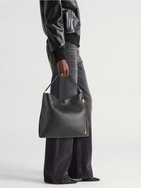 Tom Ford Black Leather Tote Bag